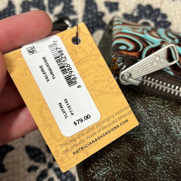 Patricia Nash Valerie Turquoise Wristlet - Picture 7 of 11